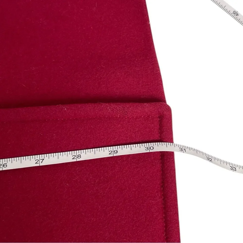 J. Crew women’s small dark red 100% wool double breasted button up pea coat